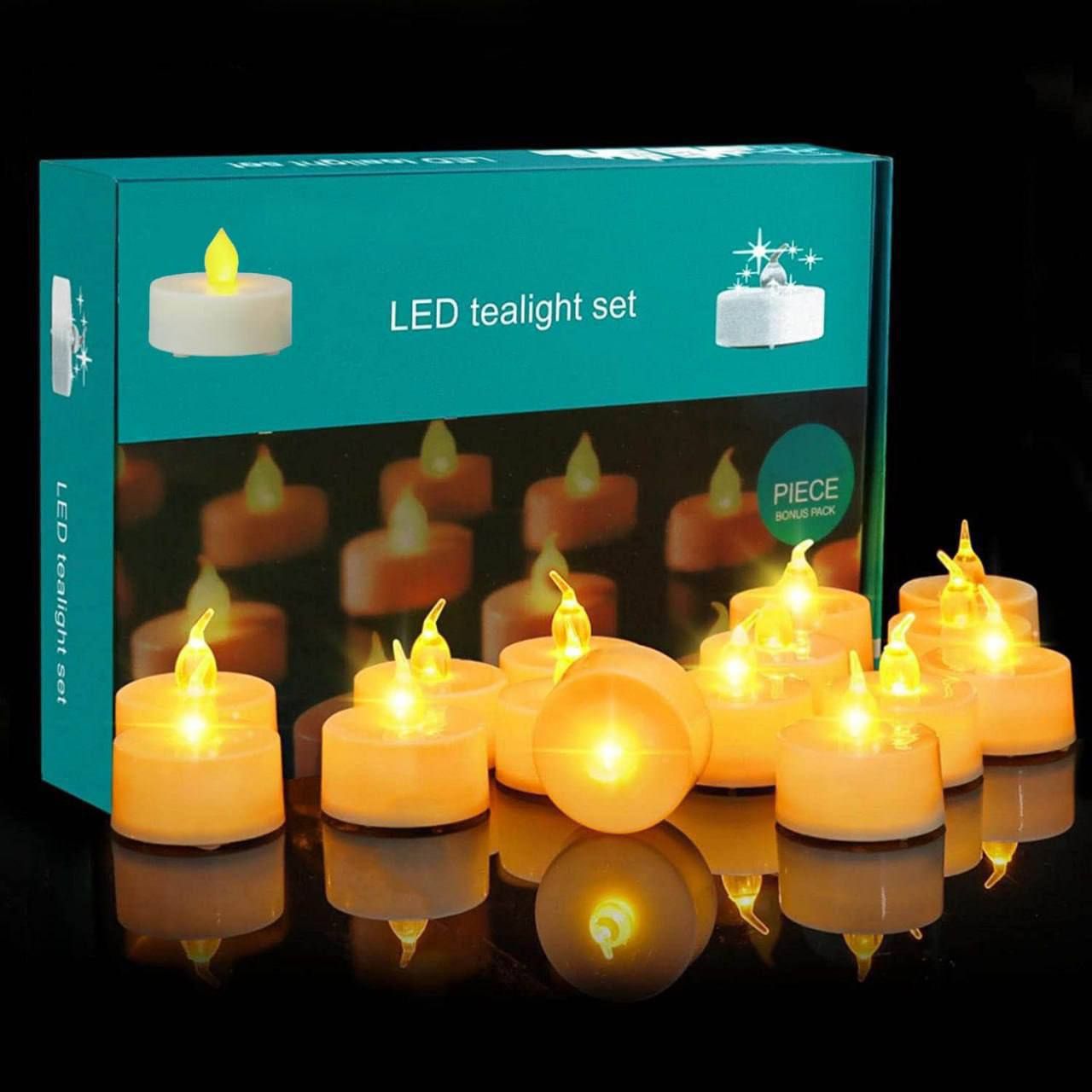 LED Candle Tealight Diya for Home Decor & Diwali (1 BOX 24 PIECE )
